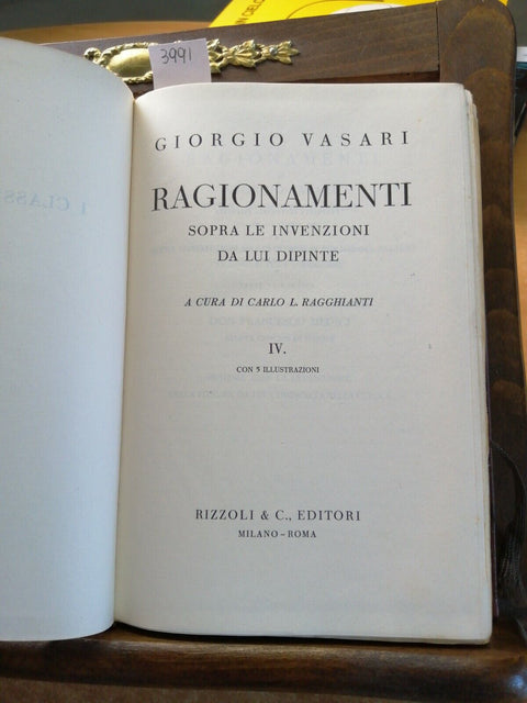 Giorgio Vasari Ragionamenti Sopra le Invenzioni Da Lui Dipinte 1949 Rizzoli