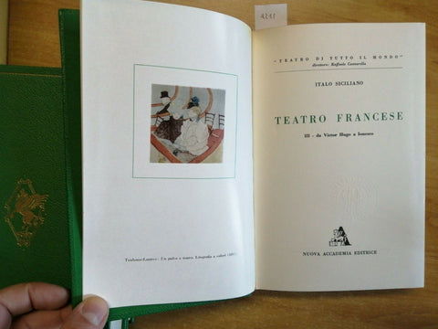 LE GRANDI OPERE DEL TEATRO FRANCESE 3 VOLL.+ CUSTODIA 1959 NUOVA ACCADEMIA(