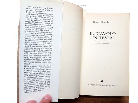 BERNARD HENRI LEVY - IL DIAVOLO IN TESTA - 1985 - ROMANZO DE AGOSTINI - (10