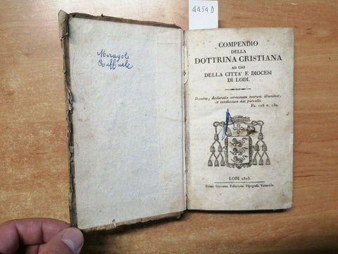 COMPENDIO DELLA DOTTRINA CRISTIANA AD USO DELLA CITTA' DI LODI 1823 RARO!(