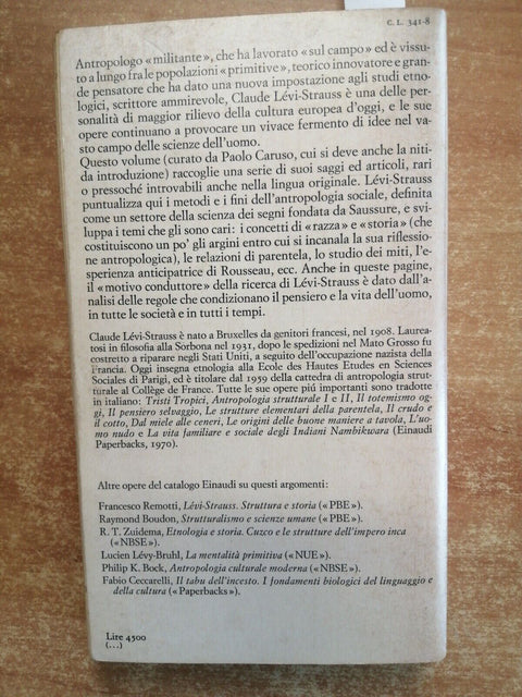 Lvi-Strauss - Razza e storia e altri studi di antropologia 1979 Einaudi (4