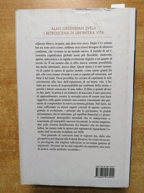 ALAN GREENSPAN - L'ERA DELLA TURBOLENZA 2008 SPERLING & KUPFER economia