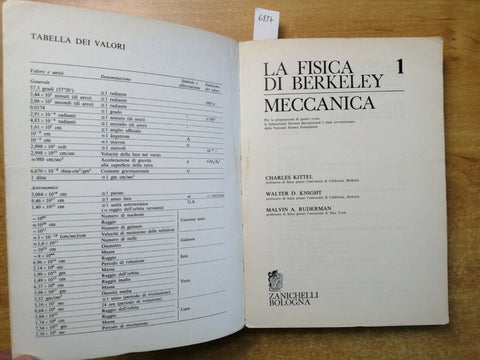 LA FISICA DI BERKELEY 1: Meccanica - 1980 - Zanichelli (6897)