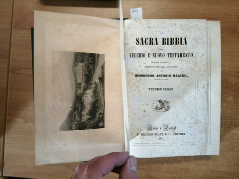 LA SACRA BIBBIA OSSIA VECCHIO E NUOVO TESTAMENTO 1847 ANTONIO MARTINI 3 VOL.6606