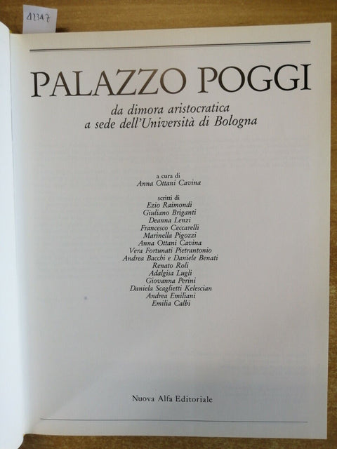 PALAZZO POGGI da dimora aristocratica a sede 1988 NUOVA ALFA EDITORIALE (42