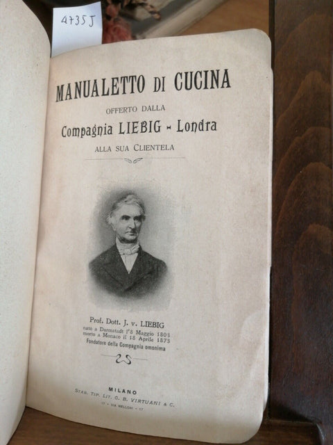 MANUALETTO DI CUCINA OFFERTO DALLA COMPAGNIA LIEBIG LONDRA - PRIMI '900 (4