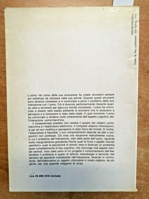 OLIVIERO STOCK - L'INTERAZIONE UOMO-COMPUTER 1987 IL PENSIERO SCIENTIFICO(