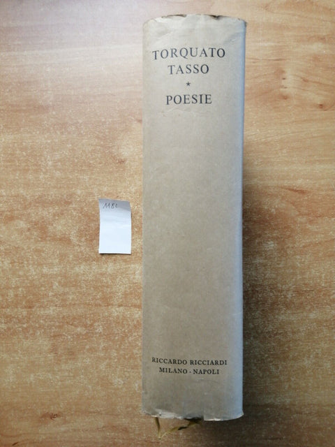 TORQUATO TASSO - POESIE 1952 LA LETTERATURA ITALIANA RICCIARDI (1182)