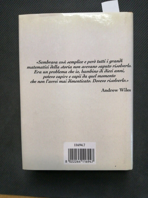 L'ULTIMO TEOREMA DI FERMAT - Simon Singh - Euroclub 1998 GIALLO MATEMATICO