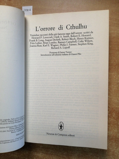 L'ORRORE DI CTHULHU 22 racconti KING LOVECRAFT BLOCH FARMER Newton Compton