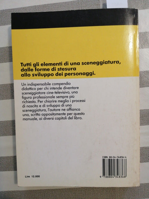 Massimo Moscati MANUALE DI SCENEGGIATURA 1991 Mondadori CINEMA TELEVISIONE