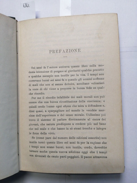 DE MARCHI L'et preziosa precetti ed esempi offerti ai giovini 1894 Hoepli
