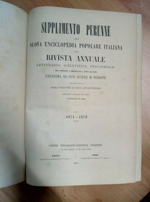 1857/1866 NUOVA ENCICLOPEDIA POPOLARE ITALIANA 31 VOLUMI ILLUSTRATI  5°edizione