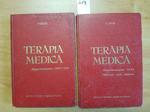 GALDI - TERAPIA MEDICA AGGIORNAMENTO 1946+ 1947/50 MINERVA MEDICA 2 VOLL. (