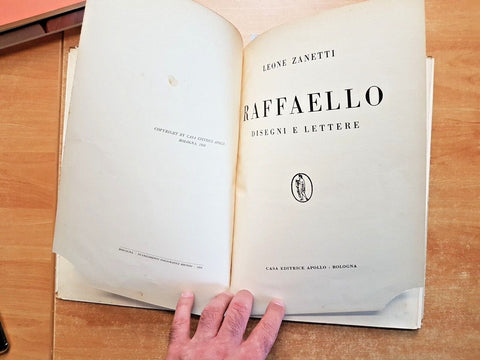 RAFFAELLO DISEGNI E LETTERE Leone Zanetti - 1924 - Apollo - CON 20 TAVOLE (