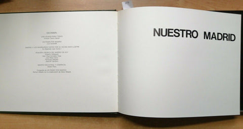 NUESTRO MADRID libro fotografico + cofanetto SPAN/ENGL 1981 Luna Wennberg (