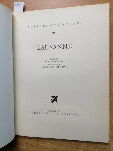 LAUSANNE tresors de mon pays 1959 editions du Griffon (6809) Svizzera