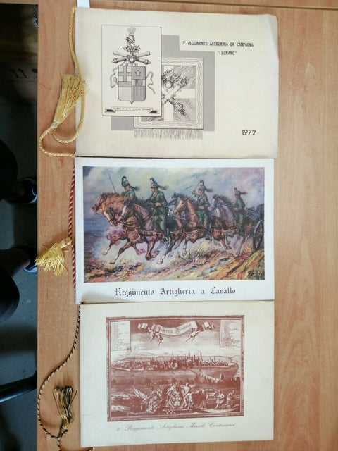 LOTTO 3 CALENDARI MILITARE REGGIMENTO ARTIGLIERIA CAVALLO CAMPAGNA MISSILI(