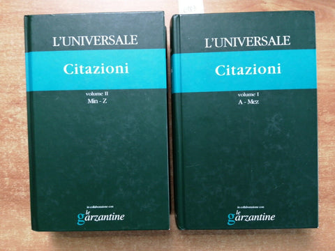 CITAZIONI completa 2 VOLL enciclopedia illustrata L'universale Le Garzantine698