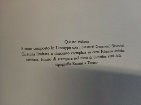 GIUSEPPE CULICCHIA - UNA FAVOLA DI ANSELM 200 ESEMPLARI +3 STAMPE FIRMATE (