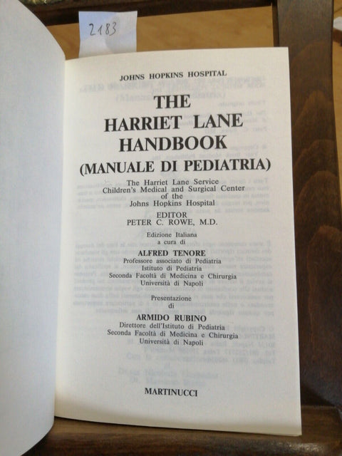 The harriet lane handbook - Manuale di Pediatria edizione italiana MENARINI