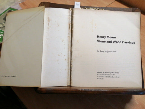 John Russell - Henry Moore Stone and Wood Carvings 1961 Marlborough (5577