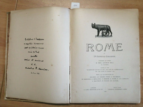 ROME BY REINHOLD SCHOENER - WITH 290 ILLUSTRATIONS - ARTHUR BELL - 1898 - (