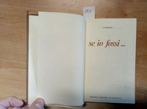 SE IO FOSSI - AVERROE'/INDRO MONTANELLLI 1978 SOCIETA' EUROPEA DI EDIZIONI