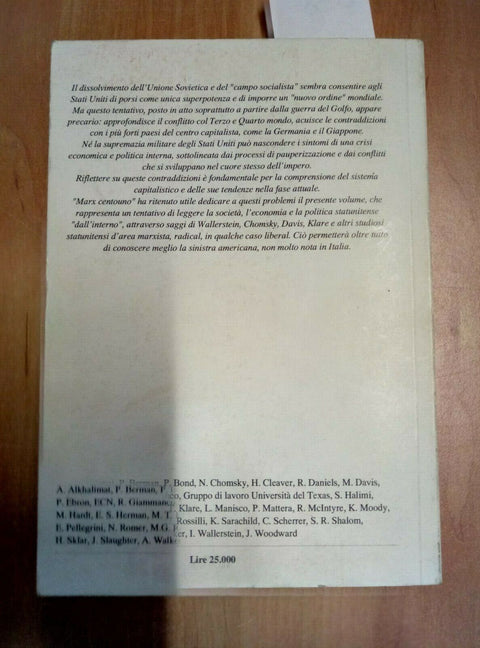 CRONACHE DAL CENTRO DELL'IMPERO 1992 STATI UNITI CRISI MARX CENTOUNO 9/10 - 658