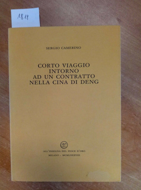 CAMERINO CORTO VIAGGIO INTORNO A CONTRATTO NELLA CINA DENG 1988 PESCE D'ORO 181