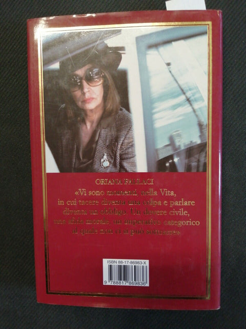 Oriana Fallaci - LA RABBIA E LORGOGLIO - 1°ed. - Rizzoli - 2001 - (3453