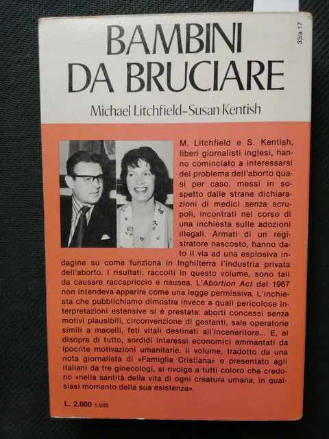 BAMBINI DA BRUCIARE - LITCHFIELD KENTISH - 1976 EDIZIONI PAOLINE aborto (39