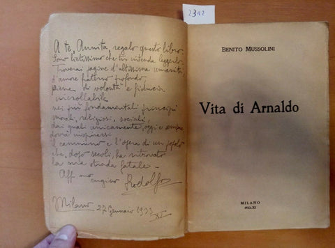 BENITO MUSSOLINI - VITA DI ARNALDO 1932 POPOLO D'ITALIA (2342) FASCIS