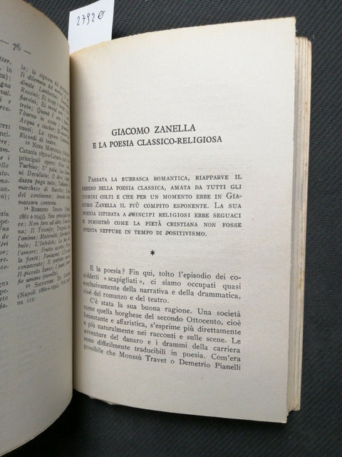 PIERO BARGELLINI - IL SECONDO OTTOCENTO - VALLECCHI 1949 Pian dei Giullari(