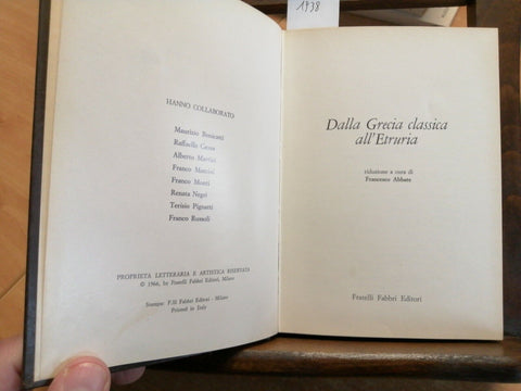 ELITE STORIA UNIVERSALE DELL'ARTE 4 DALLA GRECIA CLASSICA ALL'ETRURIA 1966