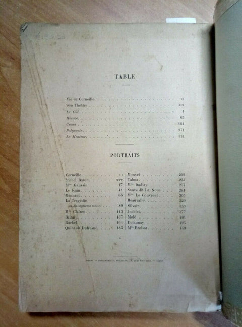 CORNEILLE LE CID HORACE CINNA POLYEUCTE LE MENTEUR PAR JULES FAVRE 1887?? (