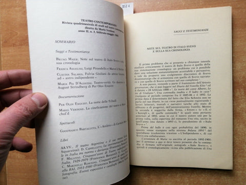 MARIO VERDONE - TEATRO CONTEMPORANEO rivista quadrimestrale 1983 LUCARINI(3