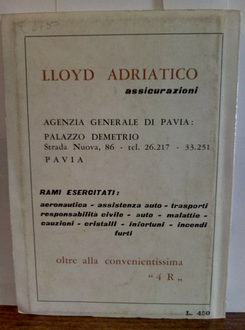 GUIDA DI PAVIA CON PIANTA - GIOVANNI RICCIARDI 1968 PONZIO 1 ED. (2463