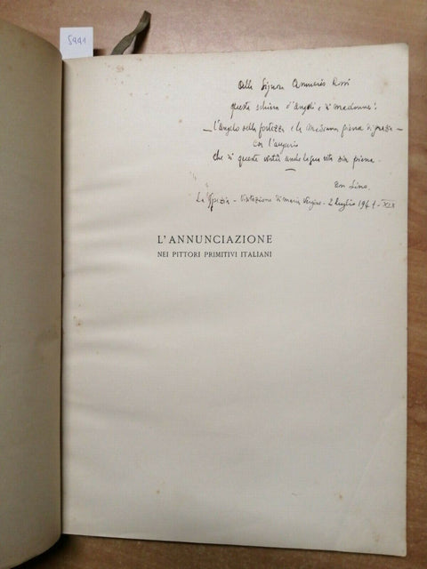 G. Prampolini - L' annunciazione nei pittori primitivi italiani 1939 Hoepli