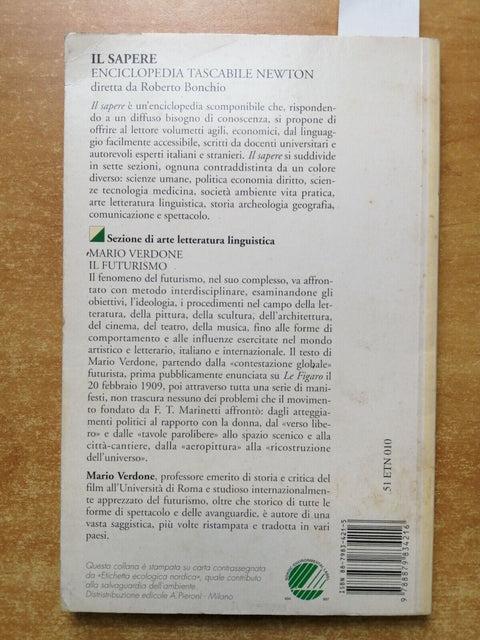 Il Futurismo - Mario Verdone 1994 Tascabili economici Newton 100 pagine (47