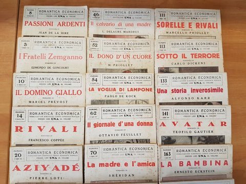 Lotto 3 libri ROMANTICA ECONOMICA 1925 SONZOGNO leggi i titoli all'interno