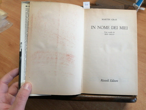 MARTIN GRAY - IN NOME DEI MIEI 1973 RIZZOLI (5600) EBREI VARSAVIA TREB