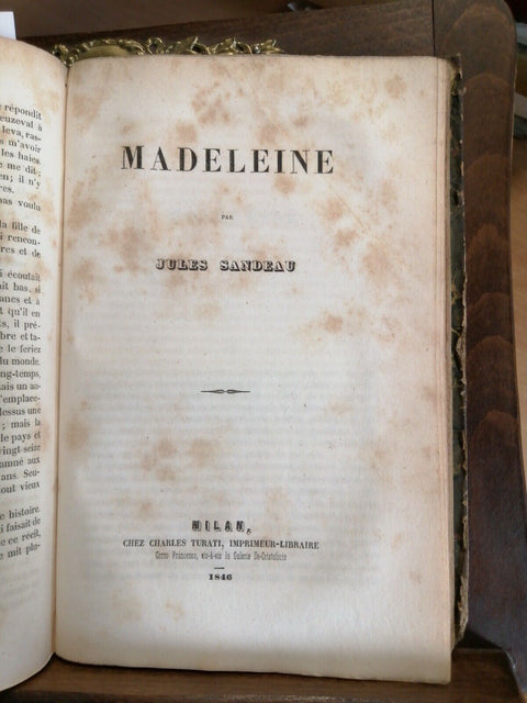 5 ROMANZI IN 1 DI REYBAUD MOLENES KARR SANDEAU 1846 TURATI(5519)FELISE