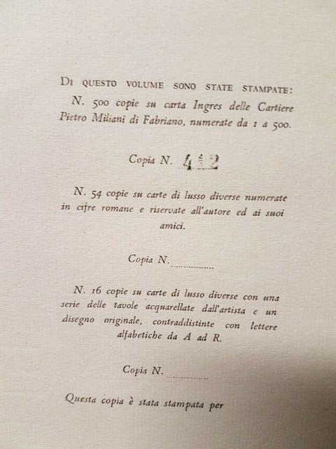 PAOLO ZAPPA - LA LEGIONE STRANIERA - LA CICOGNA 1945 TIR.LIM.NUM. 412/500 (