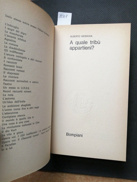 Alberto Moravia - A quale trib appartieni? - Bompiani - 1972 - 2ED. - (38