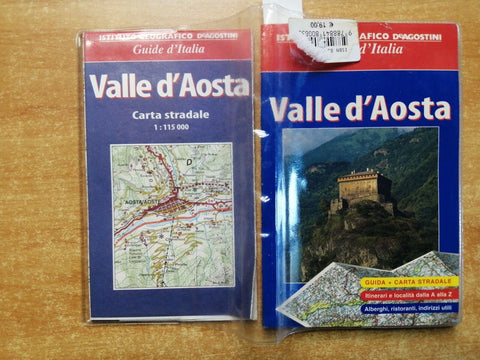 VALLE D'AOSTA - guida illustrata + cartina DE AGOSTINI guide d'Italia 2002